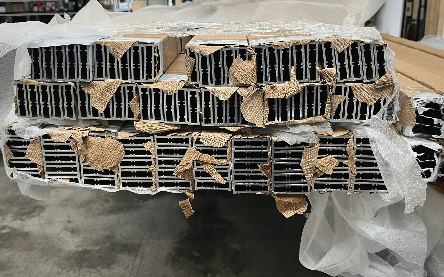 Freshly delivered XS-ALU aluminium extrusions