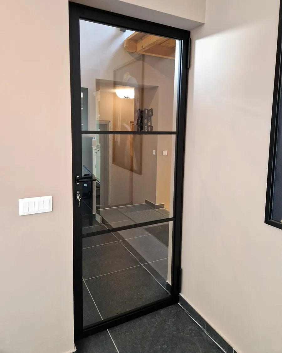 Hallway glass door