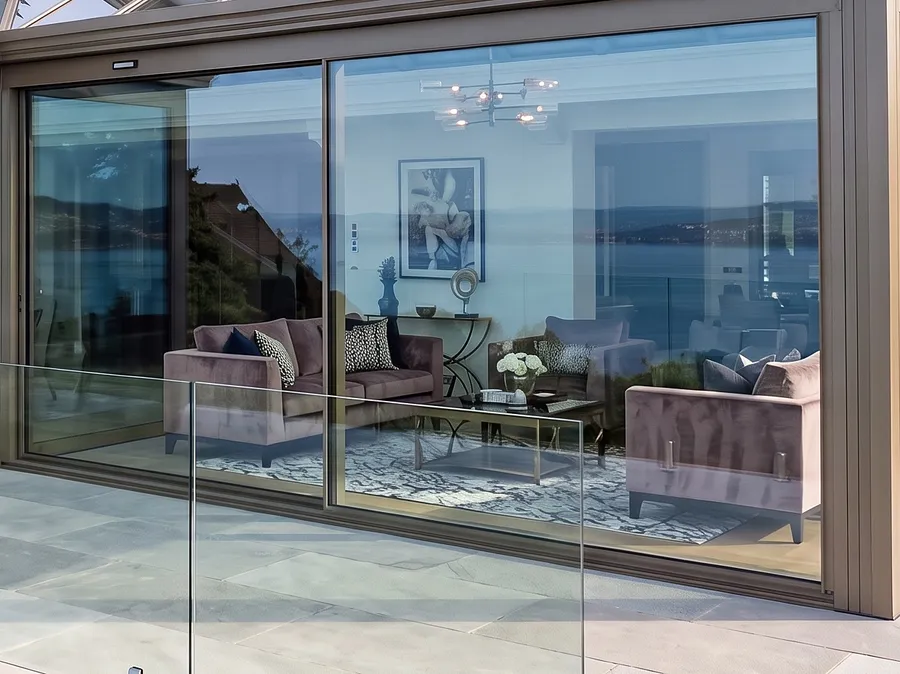 Conservatory with sliding door